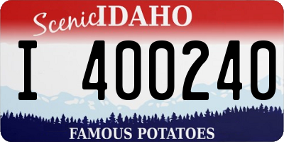 ID license plate I400240