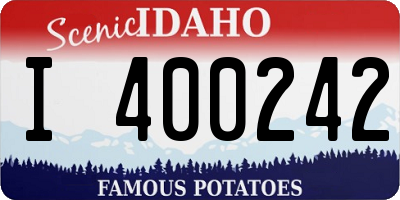 ID license plate I400242