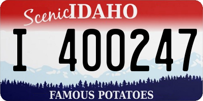 ID license plate I400247