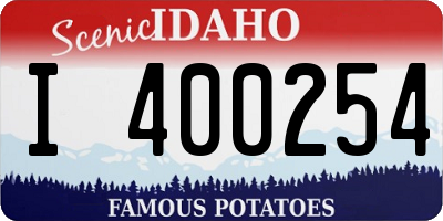 ID license plate I400254