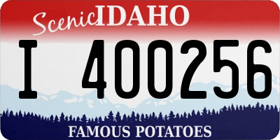 ID license plate I400256