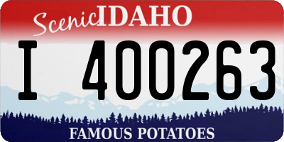 ID license plate I400263