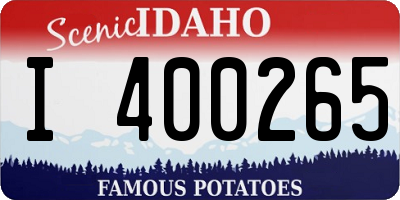 ID license plate I400265