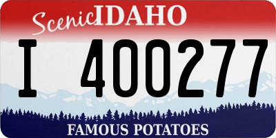 ID license plate I400277