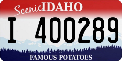 ID license plate I400289