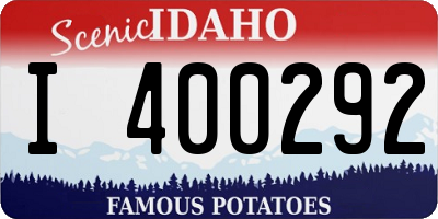 ID license plate I400292
