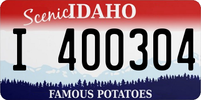 ID license plate I400304