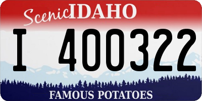 ID license plate I400322