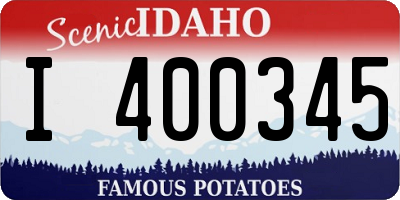 ID license plate I400345