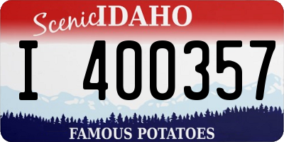 ID license plate I400357