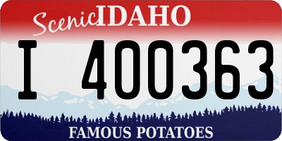 ID license plate I400363