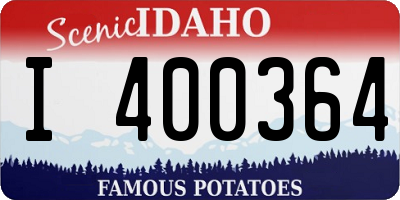 ID license plate I400364