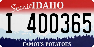 ID license plate I400365