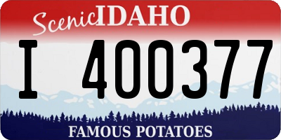 ID license plate I400377