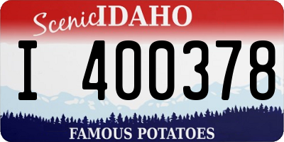 ID license plate I400378