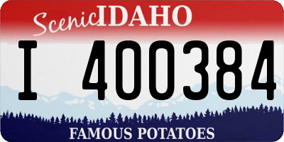 ID license plate I400384