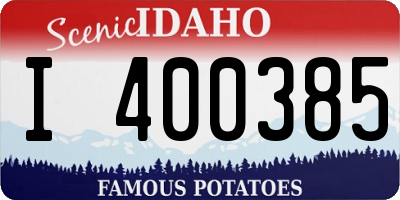 ID license plate I400385