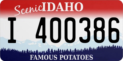 ID license plate I400386