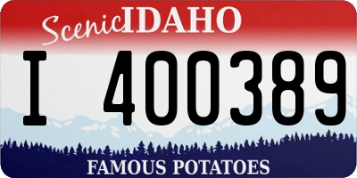 ID license plate I400389
