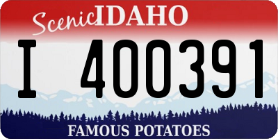 ID license plate I400391