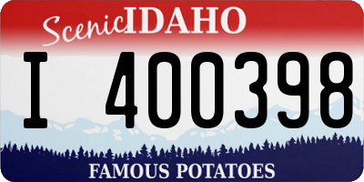 ID license plate I400398