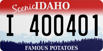 ID license plate I400401