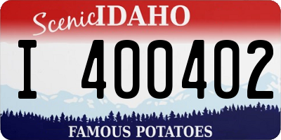 ID license plate I400402