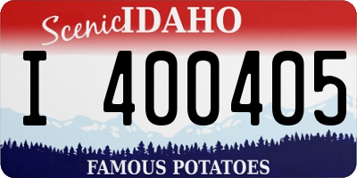 ID license plate I400405