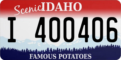 ID license plate I400406