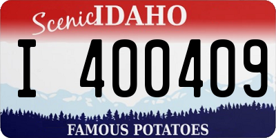 ID license plate I400409