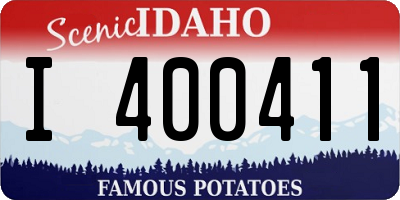 ID license plate I400411