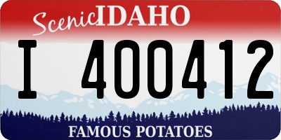 ID license plate I400412