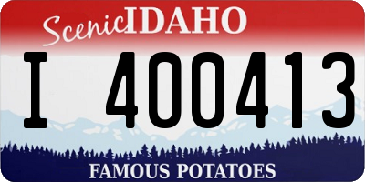 ID license plate I400413