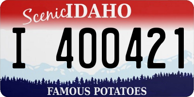 ID license plate I400421
