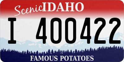 ID license plate I400422