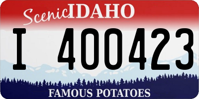 ID license plate I400423