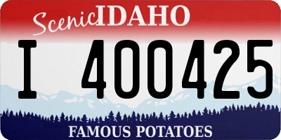 ID license plate I400425