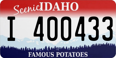 ID license plate I400433
