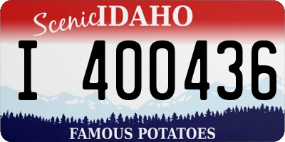ID license plate I400436