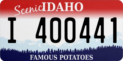 ID license plate I400441