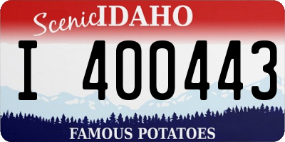 ID license plate I400443