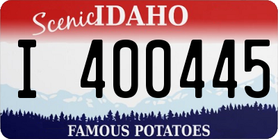 ID license plate I400445