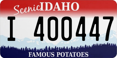 ID license plate I400447