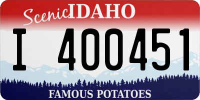 ID license plate I400451