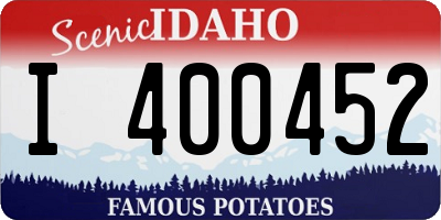ID license plate I400452