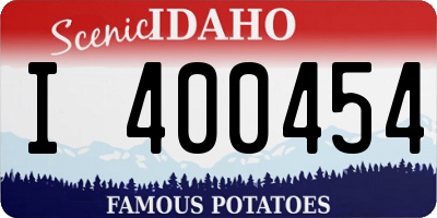 ID license plate I400454
