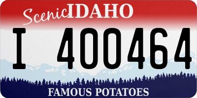 ID license plate I400464