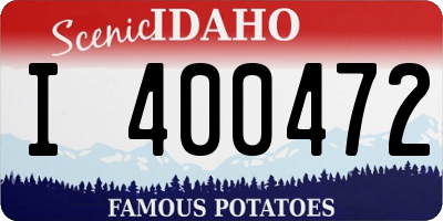 ID license plate I400472