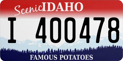ID license plate I400478