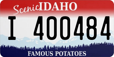 ID license plate I400484